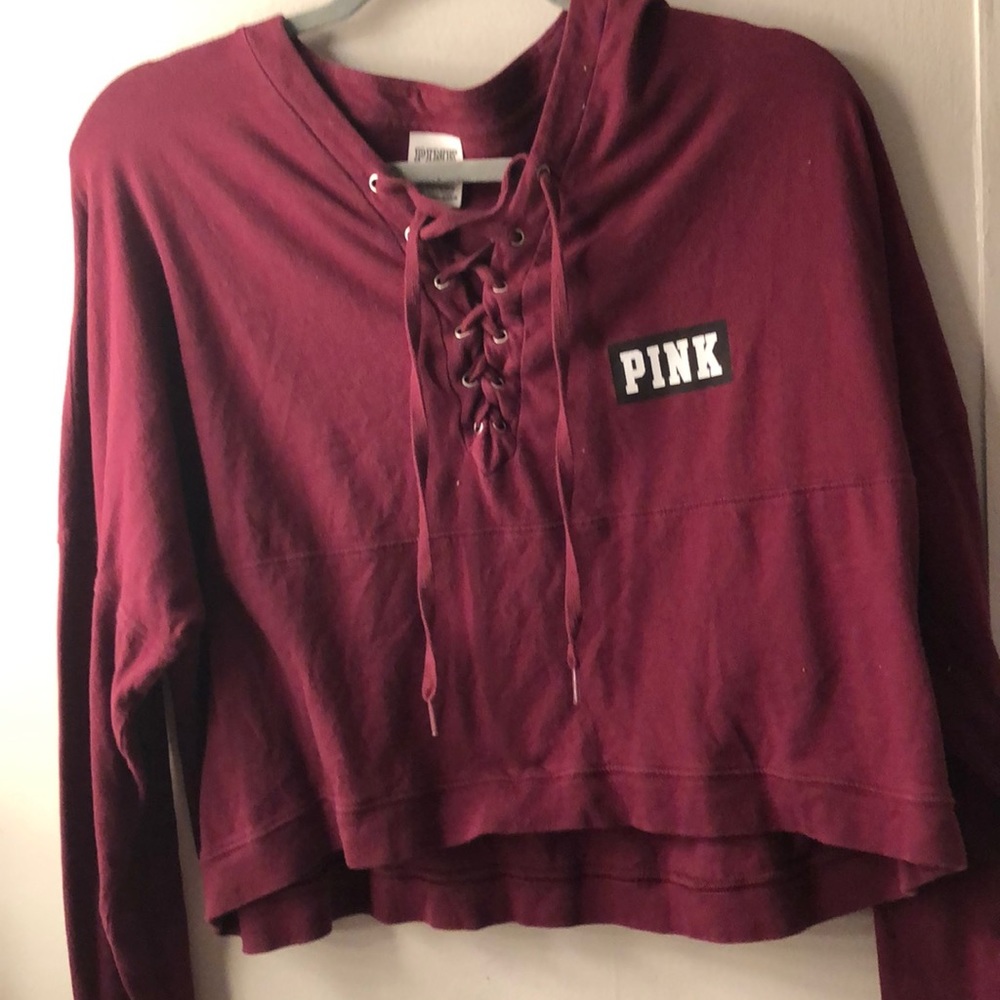 semi cropped cute sweater type shirt